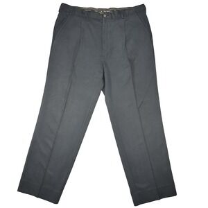 Tommy Bahama Mens Silk Dress Pants Navy Pleated Relax Fit Trousers Size 38